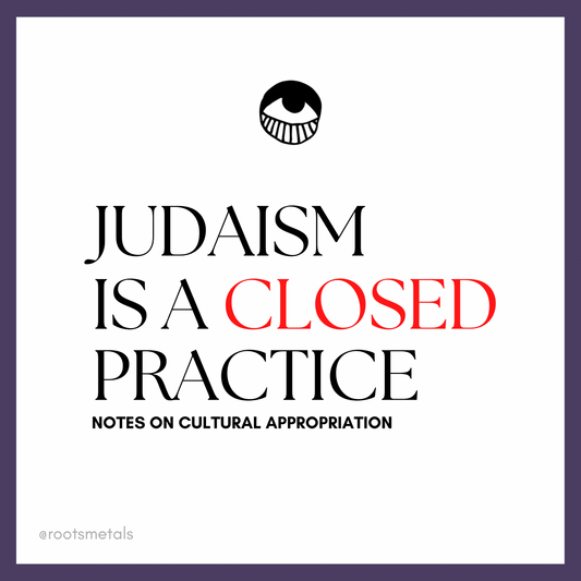 Judaism is a closed practice