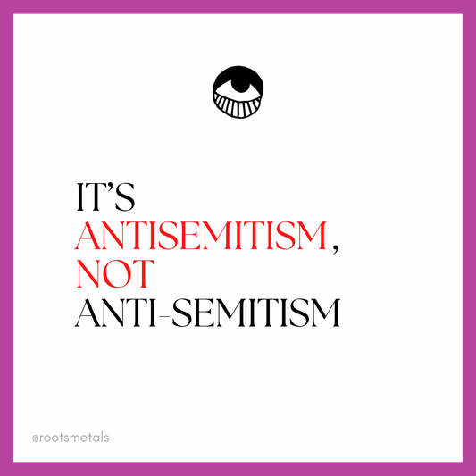 it's antisemitism, not anti-Semitism