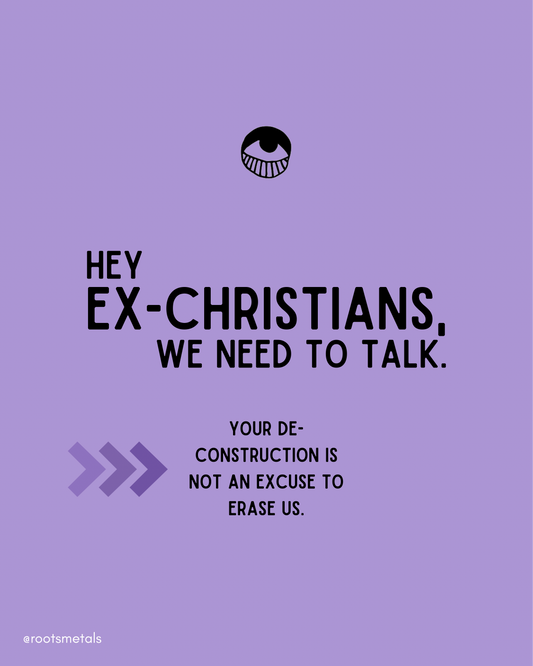 hey ex-Christians, we need to talk